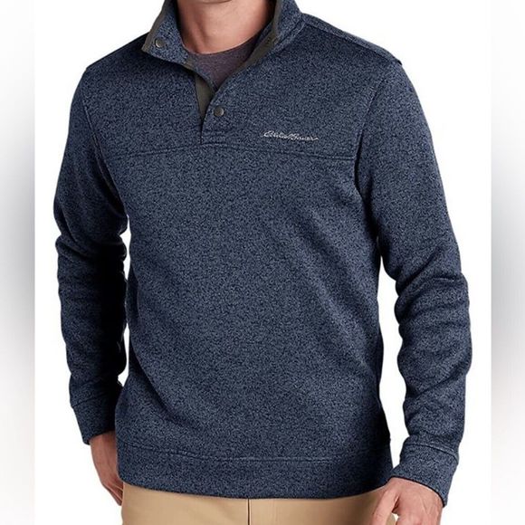 EDDIE BAUER MEN'S,RADIATOR FLEECE SNAPMOCK PULLOVER X-LARGE - Picture 1 of 9